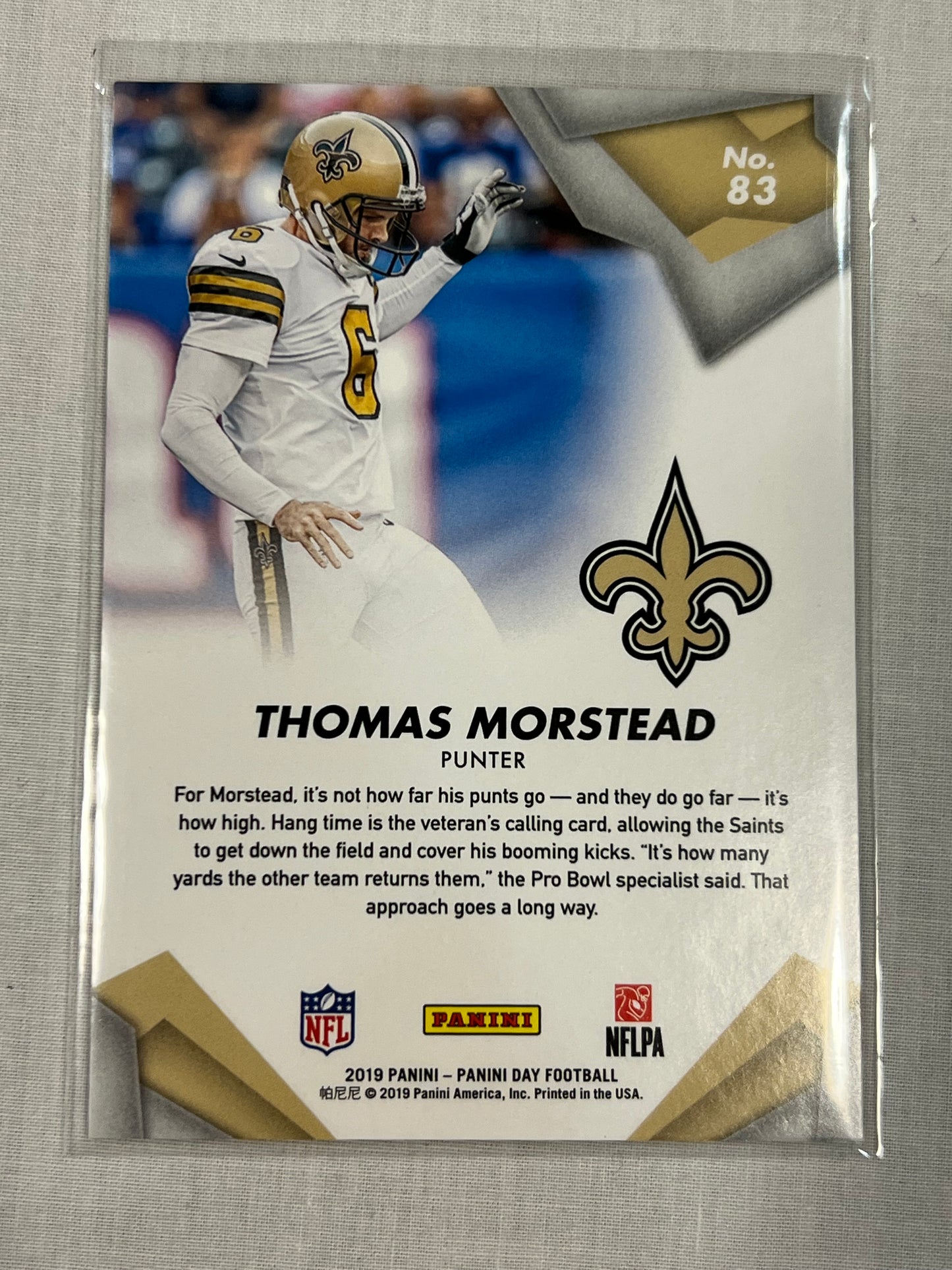 Thomas Morestead Silver Panini Day /50