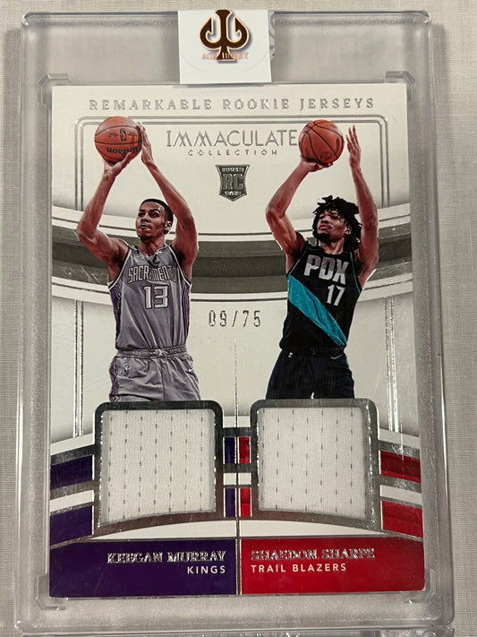Keegan Murray & Shaedon Sharpe Immaculate Rookie Jerseys /75