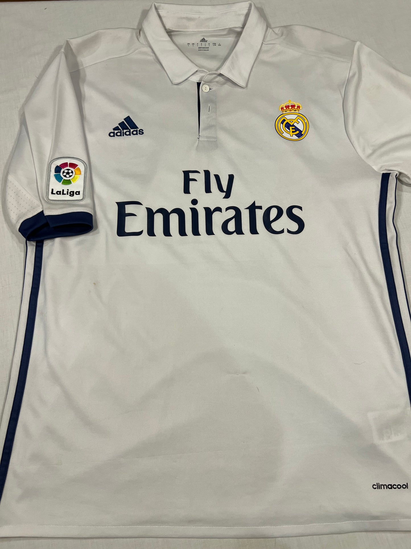 Cristiano Ronaldo White Real Madird La Liga Mens Large