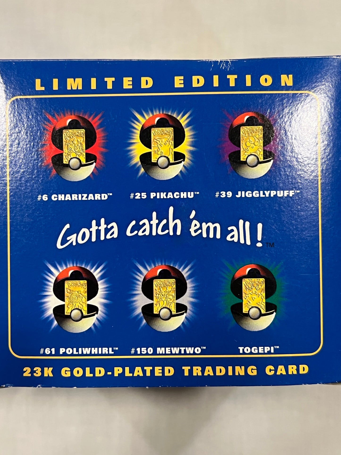 23k Gold Plated Pokemon Cards Complete Set Burger King Exclusive 1999