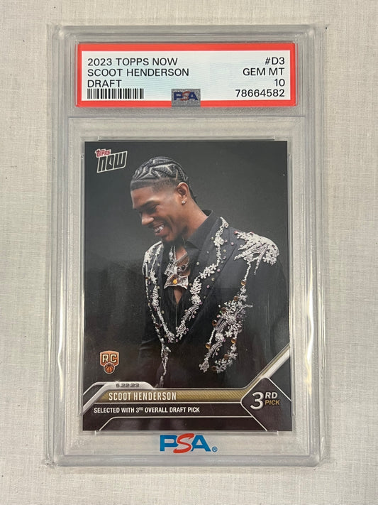 Scoot Henderson PSA 10 Topps Now Rookie