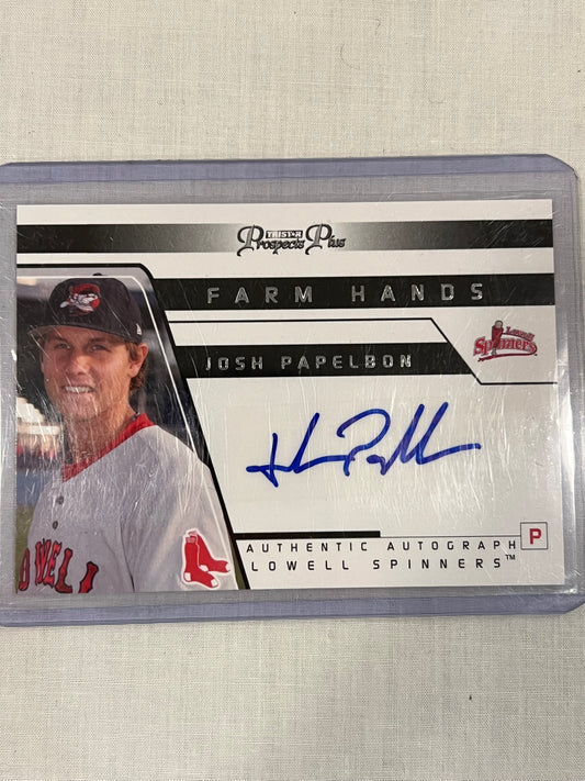 Josh Papelbon (Jon's Brother) Rookie Auto