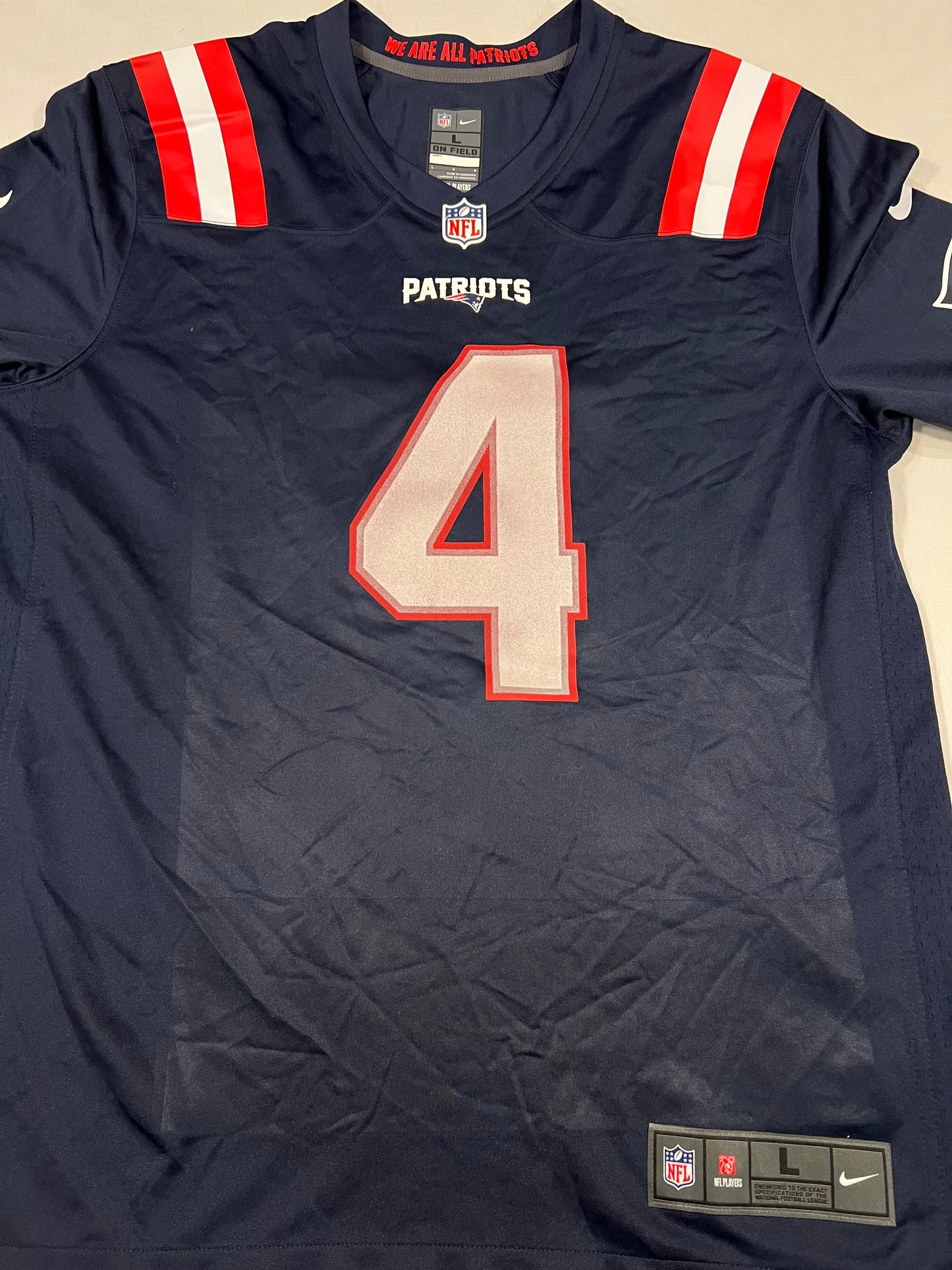 Bailey Zappe New England Patriots Mens Large