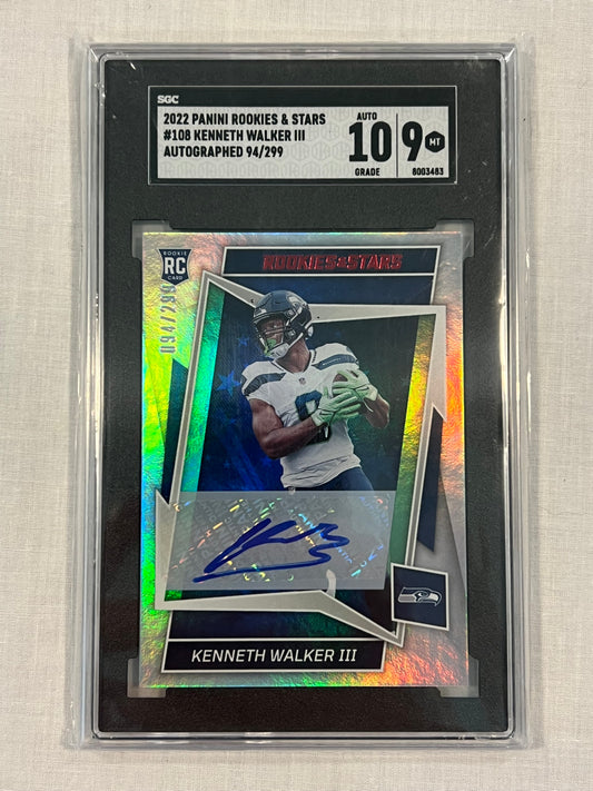 Kenneth Walker III SGC 10 Rookie Auto /299