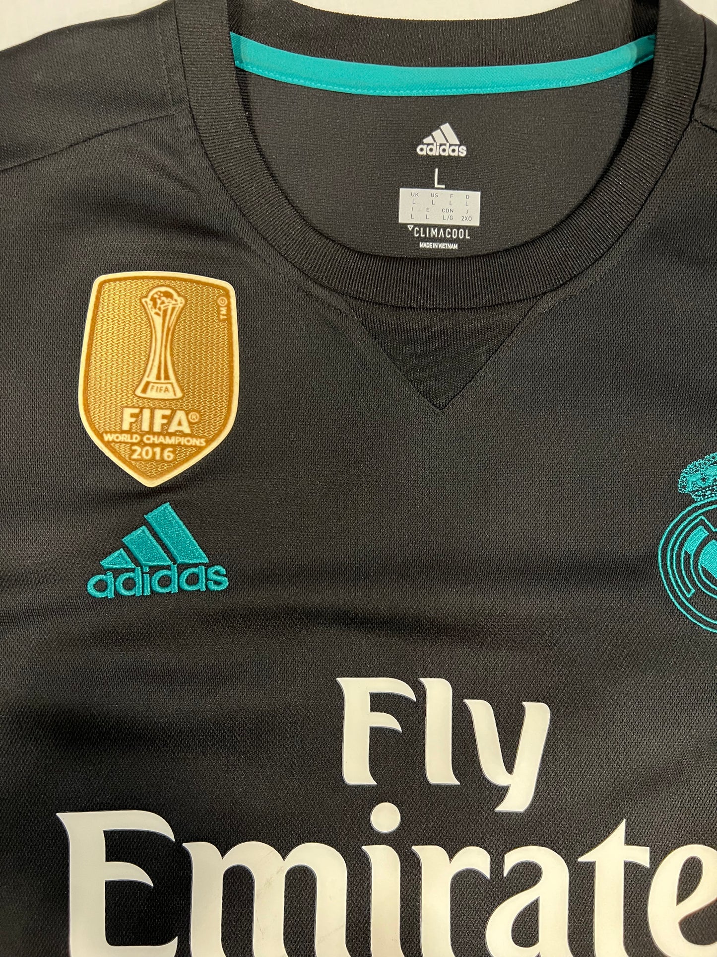 Cristiano Ronaldo Black/Teal Real Madrid Mens Large