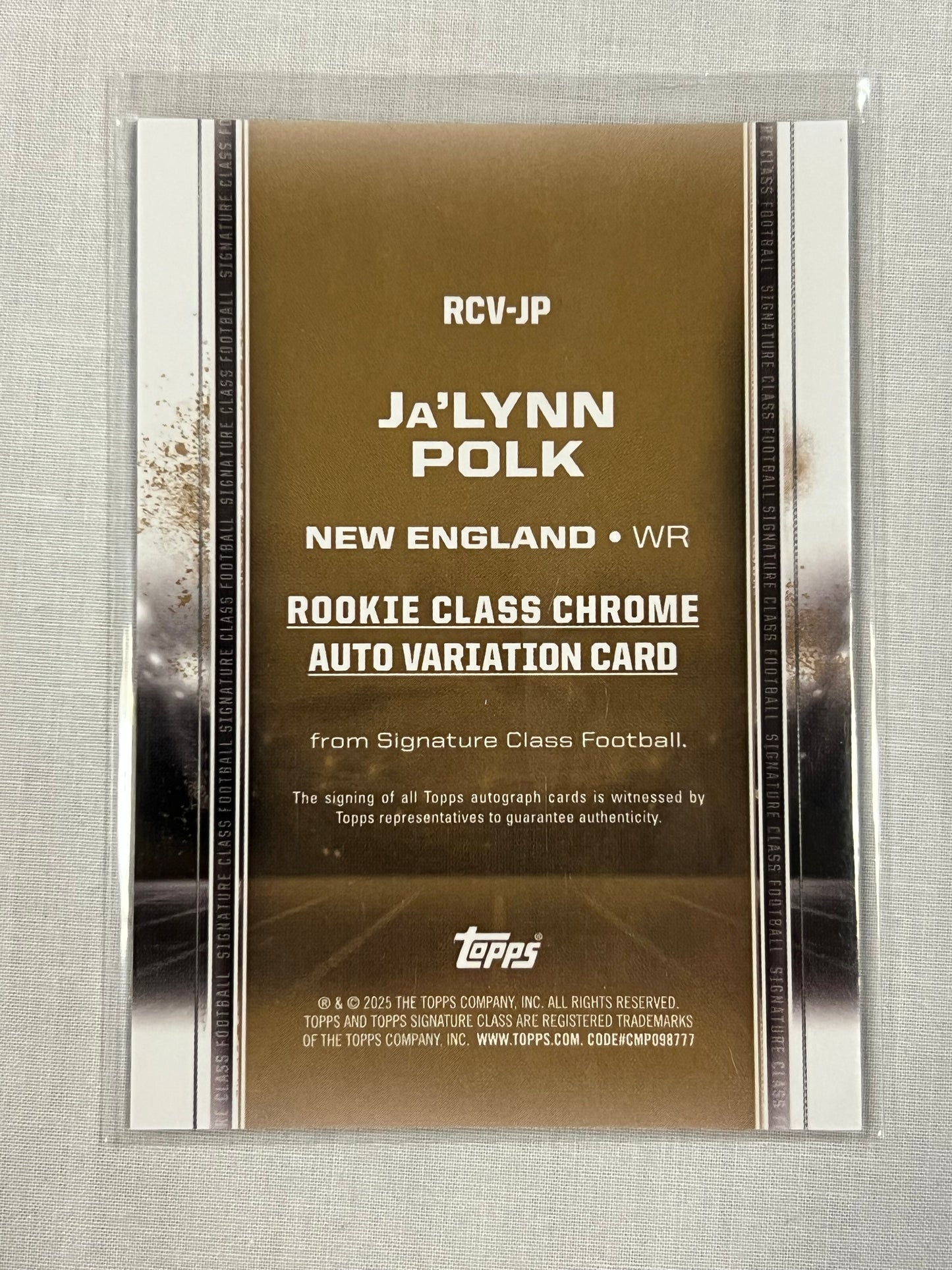 Jaylynn Polk Rookie Chrome Auto