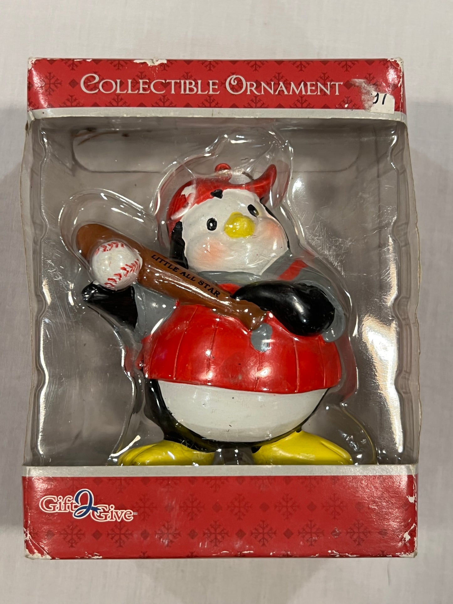 Baseball Penguin Ornament