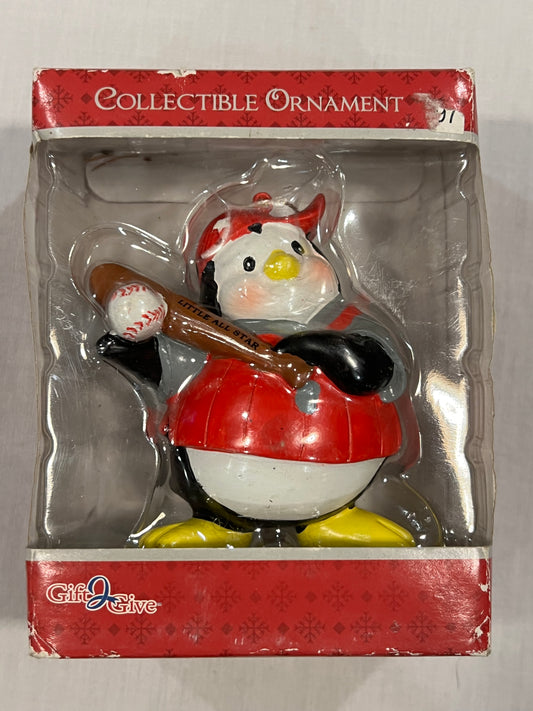 Baseball Penguin Ornament