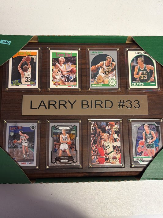 Larry Bird 8 Card Plaque