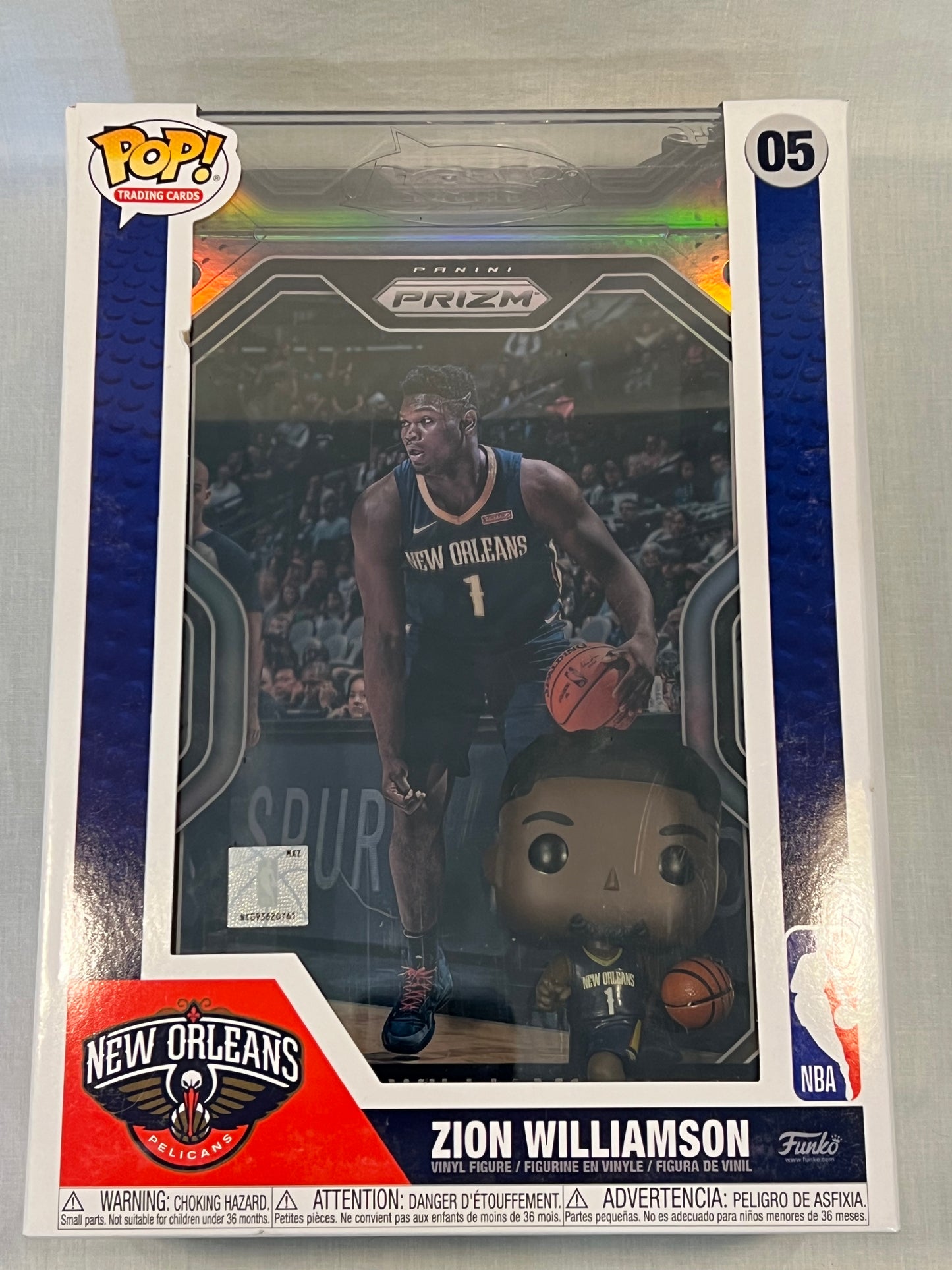 Zion Williamson Silver Prizm Jumbo