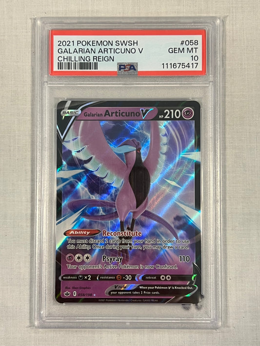 Galarian Articuno V PSA 10