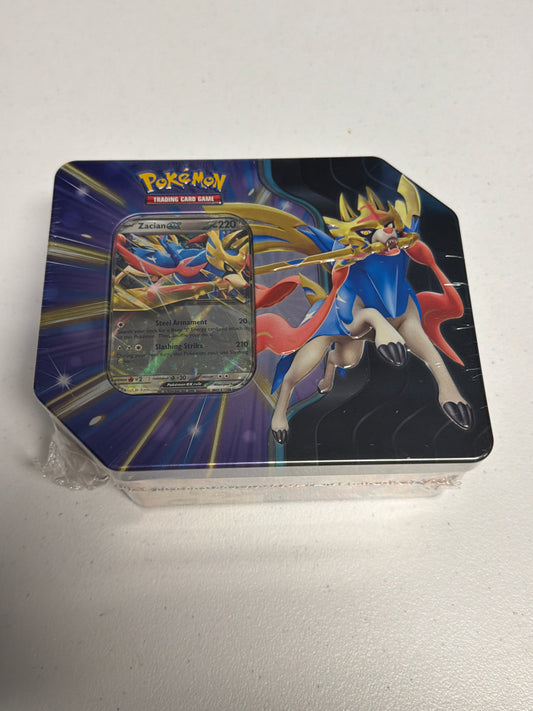 Zacian EX Tin
