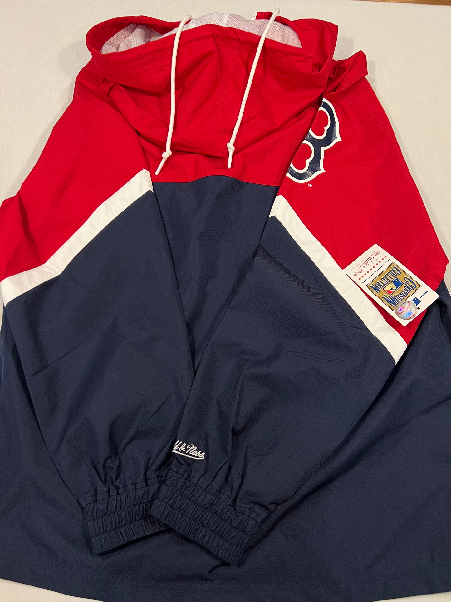 Boston Red Sox Quarter Zip Windbreaker Mens Medium
