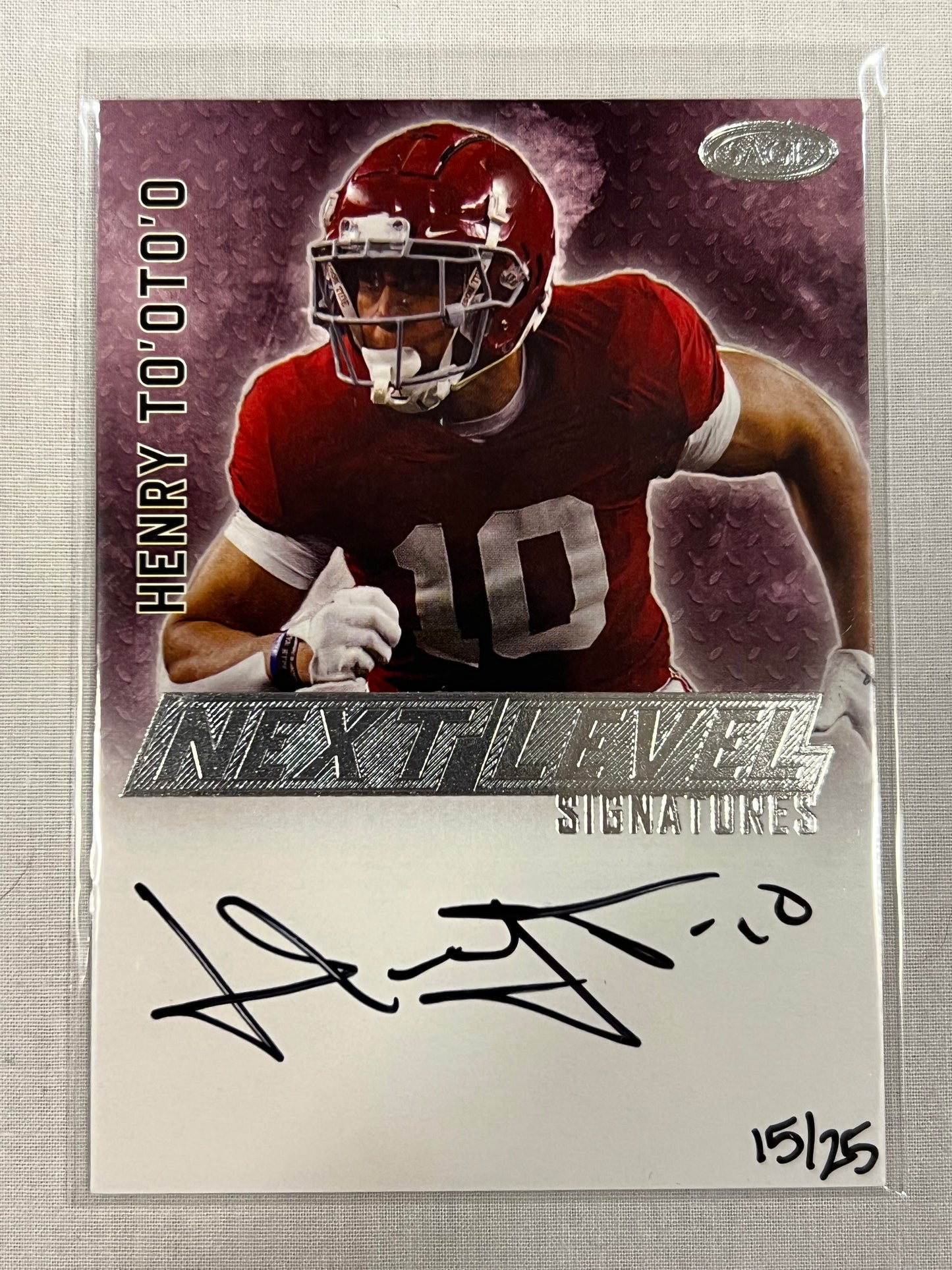 Henry To'oto'o Alabama Rookie Auto /25
