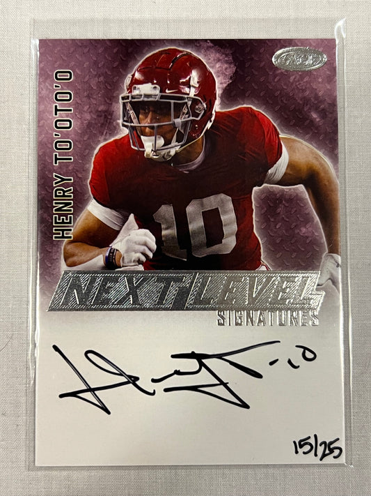 Henry To'oto'o Alabama Rookie Auto /25