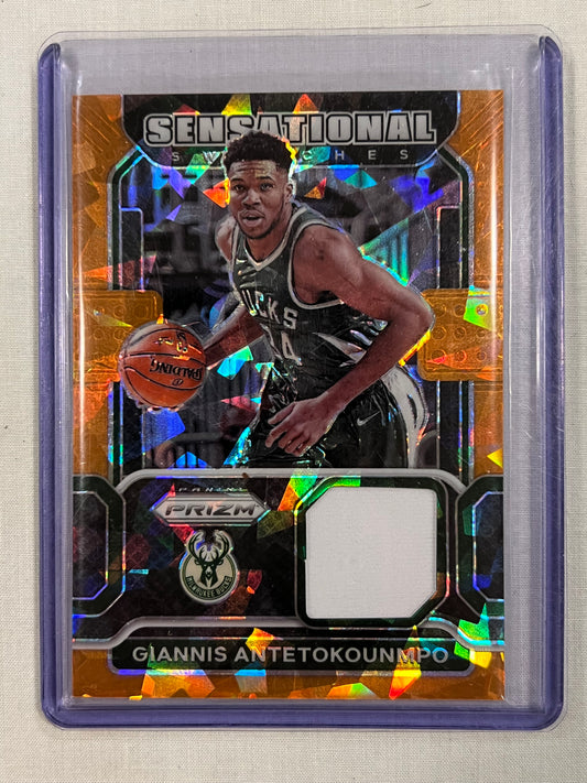 Giannis Antetokounmpo Orange Prizm Sensational Swatches