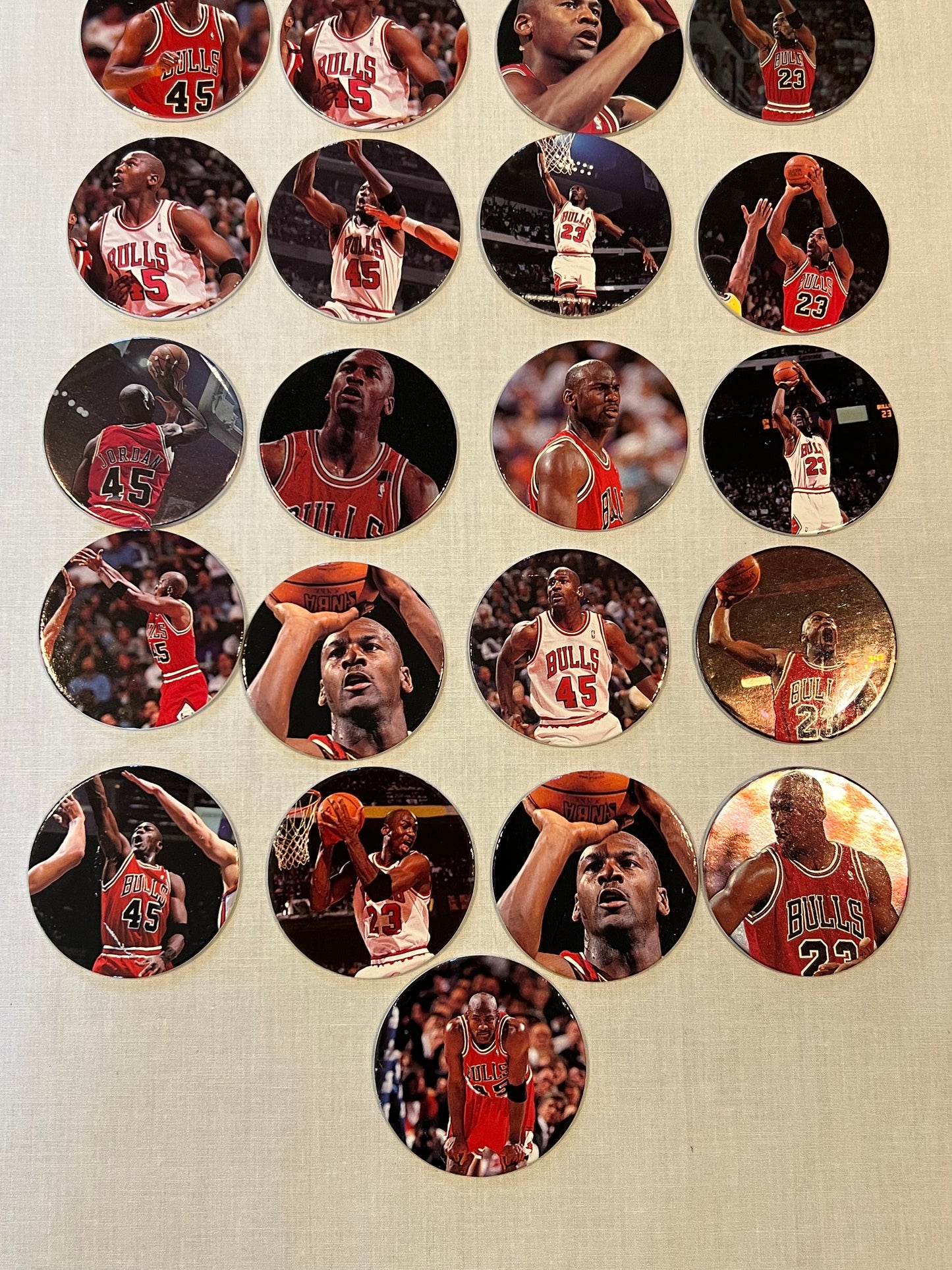 Michael Jordan Set of 25 Assorted Milk Caps