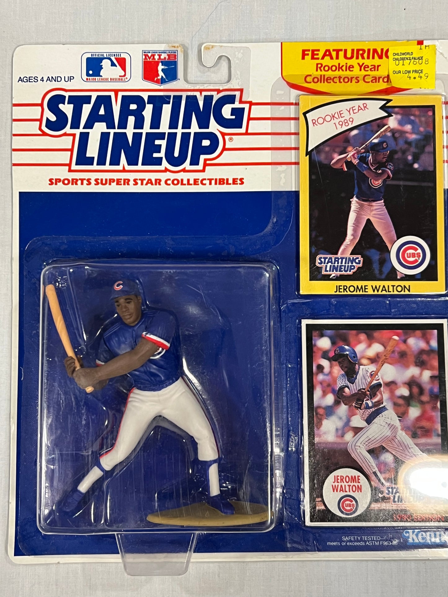 Jerome Walton 1990 Starting Lineup w/ 2 Cards