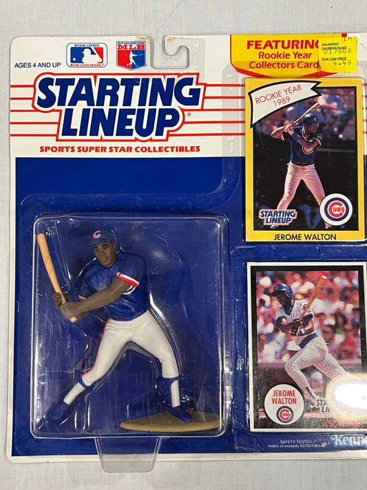 Jerome Walton 1990 Starting Lineup w/ 2 Cards