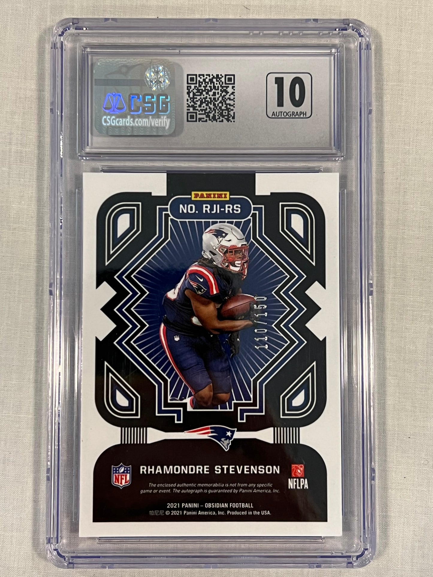 Rhamondre Stevenson CSG 9 Obsidian RPA /150