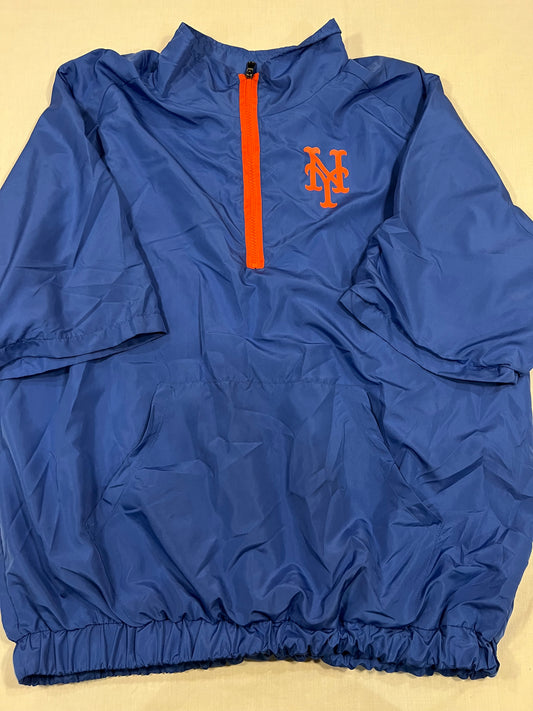 New York Mets Quarter Zip Windbreaker Mens Large