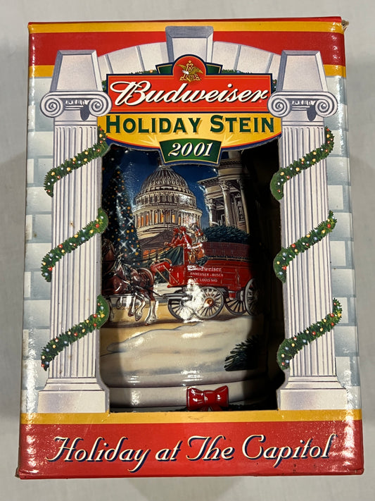 Budweiser Clydesdales Holiday Stein 2001