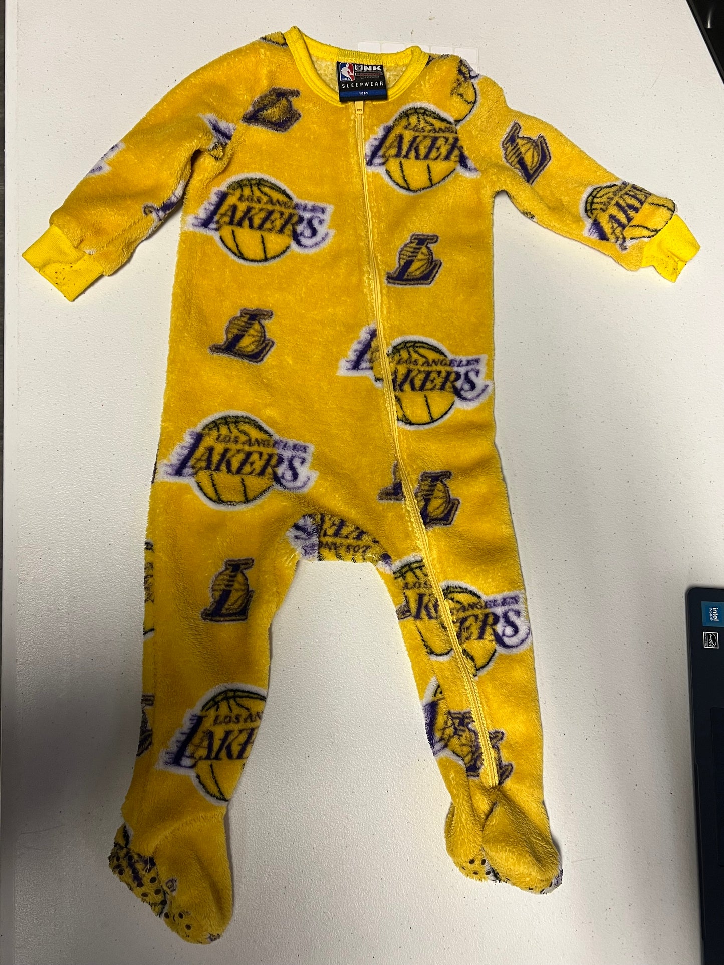 LA Lakers 12 M Footie Pajamas