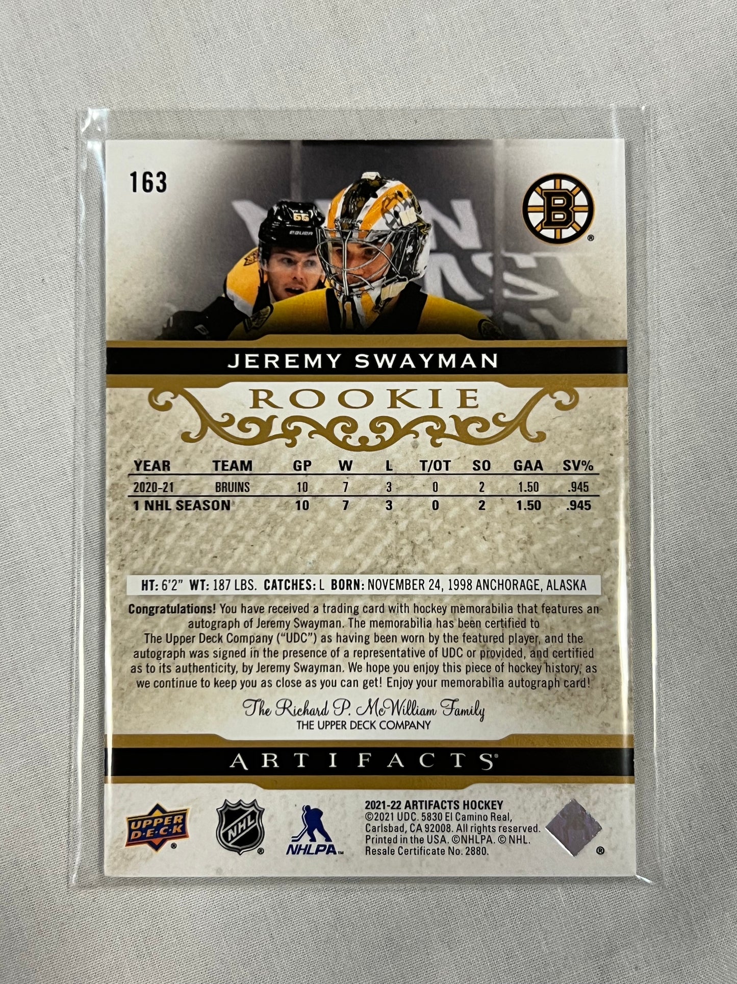 Jeremy Sawyman Artifacts Gold RPA /49