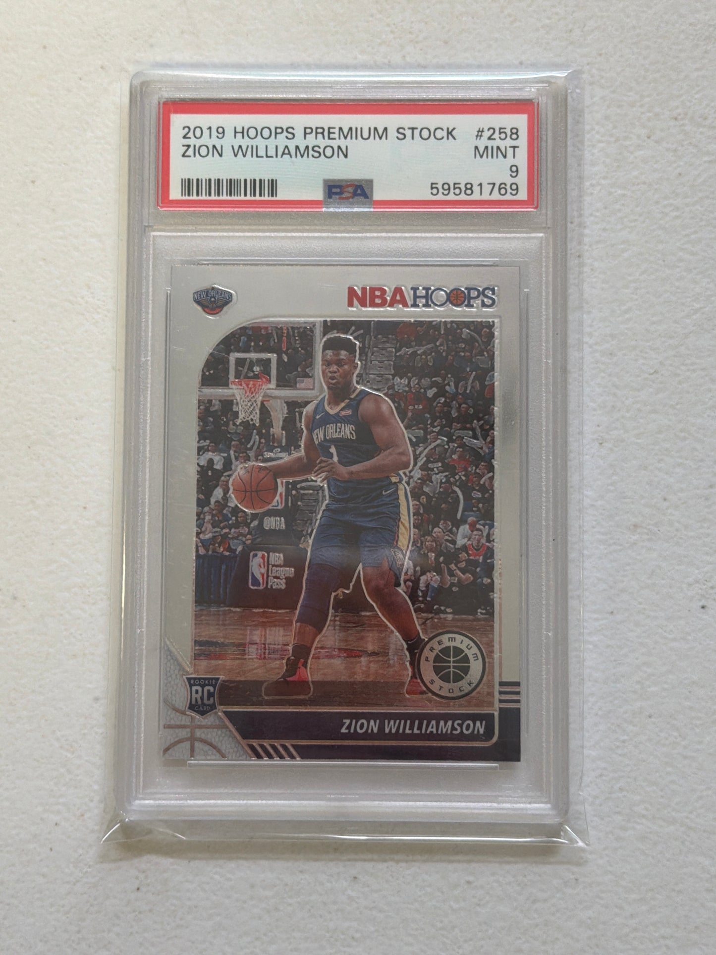 Zion Williamson PSA 9 Premium Stock RC