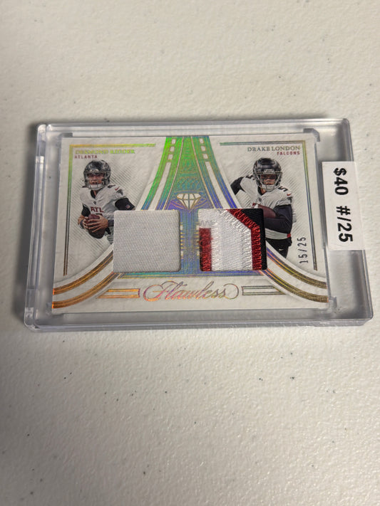 Drake London & Desmond Ridder Flawless Dual Patch RC /25