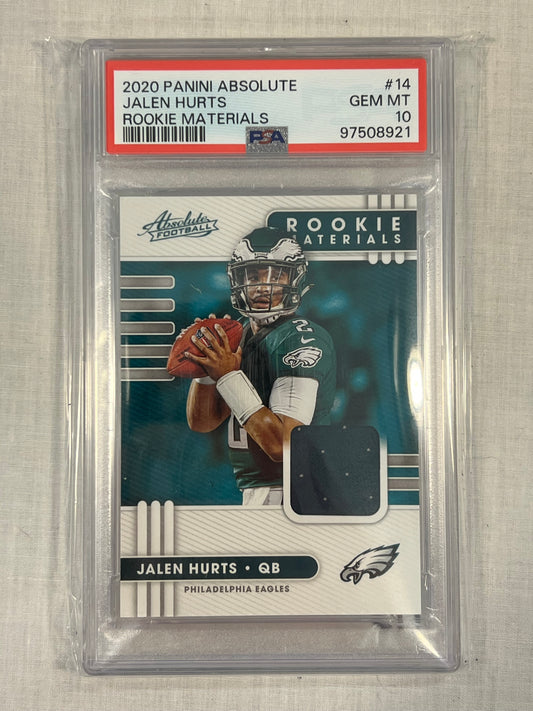 Jalen Hurts Rookie Patch PSA 10
