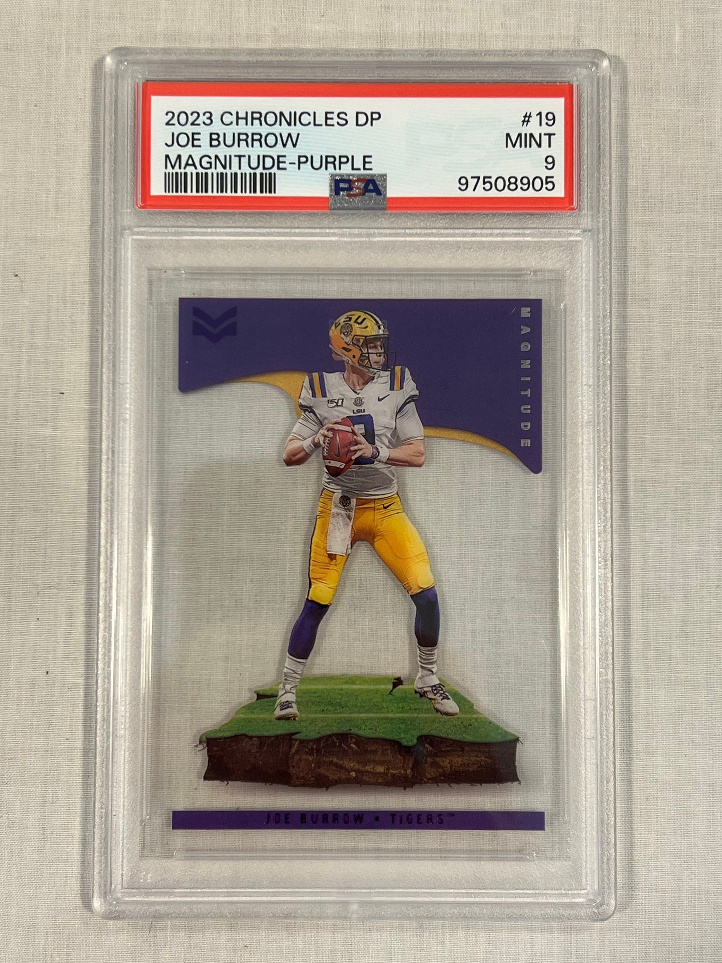 Joe Burrow Clearly Purple /49 PSA 9
