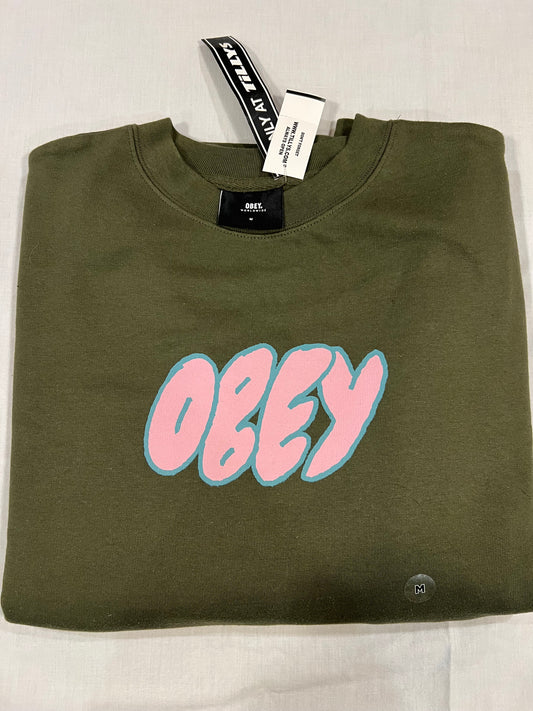 OBEY Mens Medium Crew Neck Sweatshirt