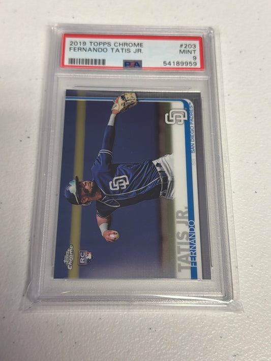 Fernando Tatis Topps Chrome RC PSA 9
