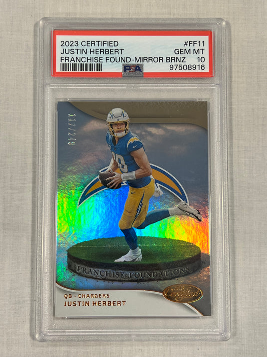 Justin Herbert /249 Certified Bronze PSA 10
