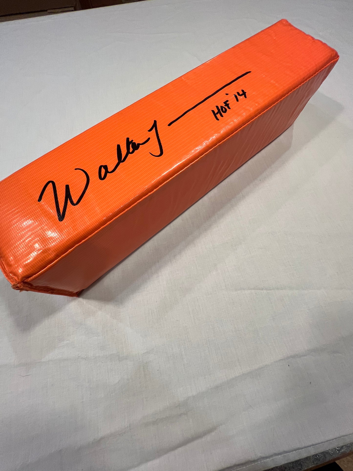 Walter Jones "'HOF 14" Signed Pylon