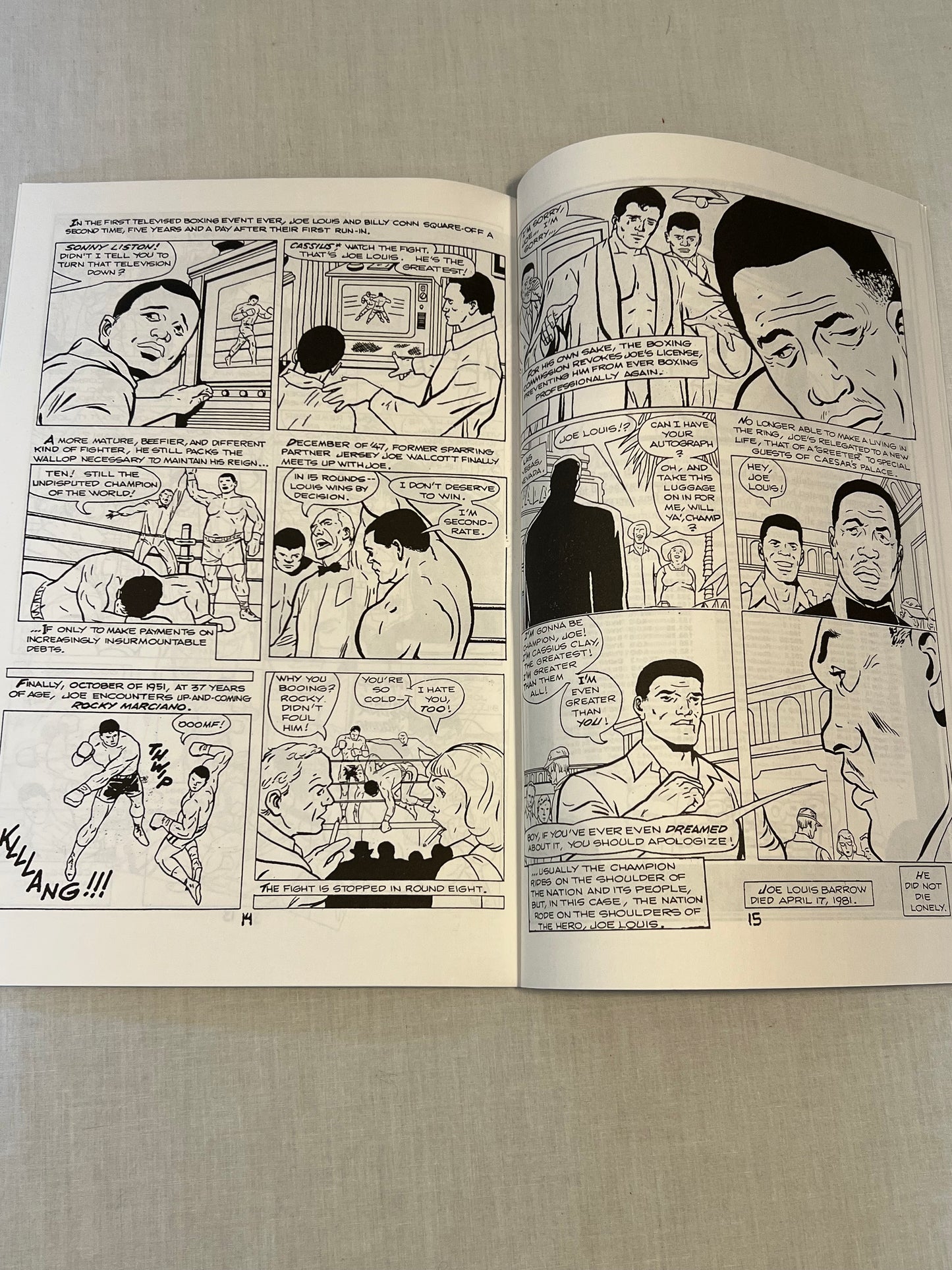 Ali vs. Louis 1993 Paper Cinema Comic
