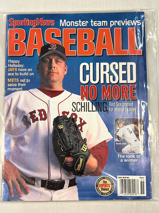 Curt Schilling & Derek Jeter Sporting News 2004 Magazine