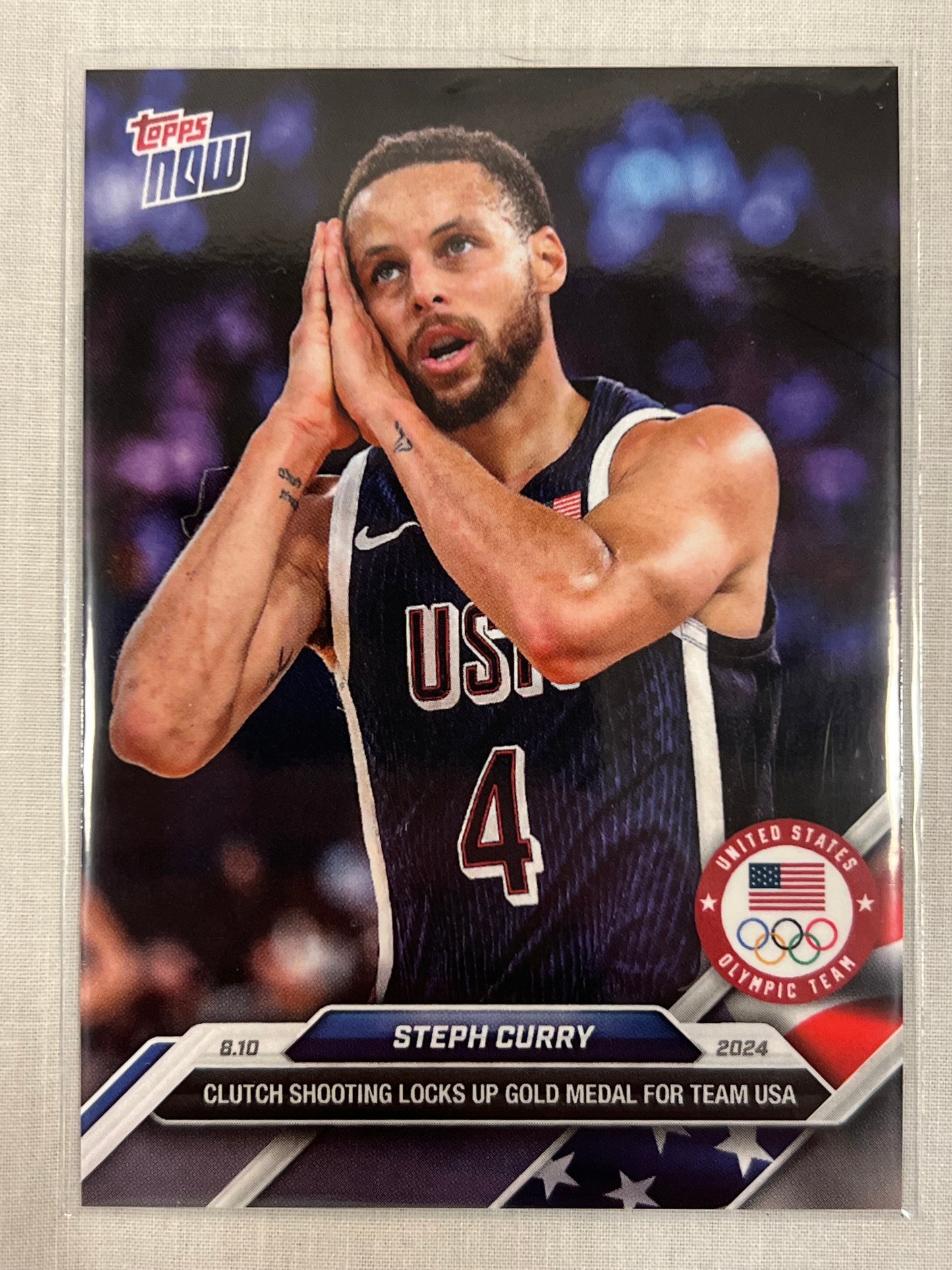 Stephen Curry Topps Now Olympics SP