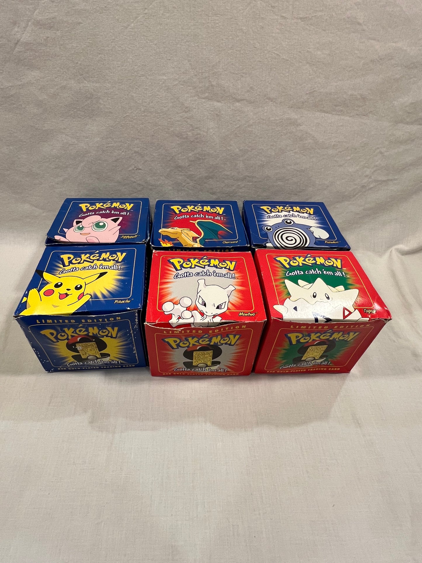 23k Gold Plated Pokemon Cards Complete Set Burger King Exclusive 1999