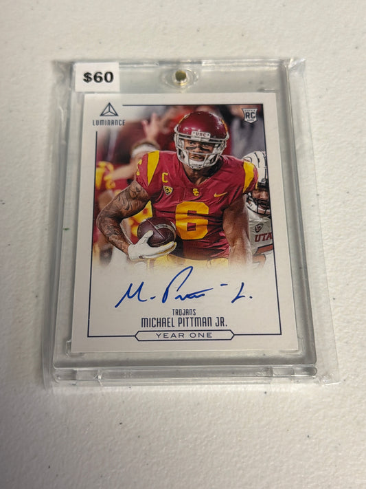 Michael Pittman Jr Rookie On Card Auto