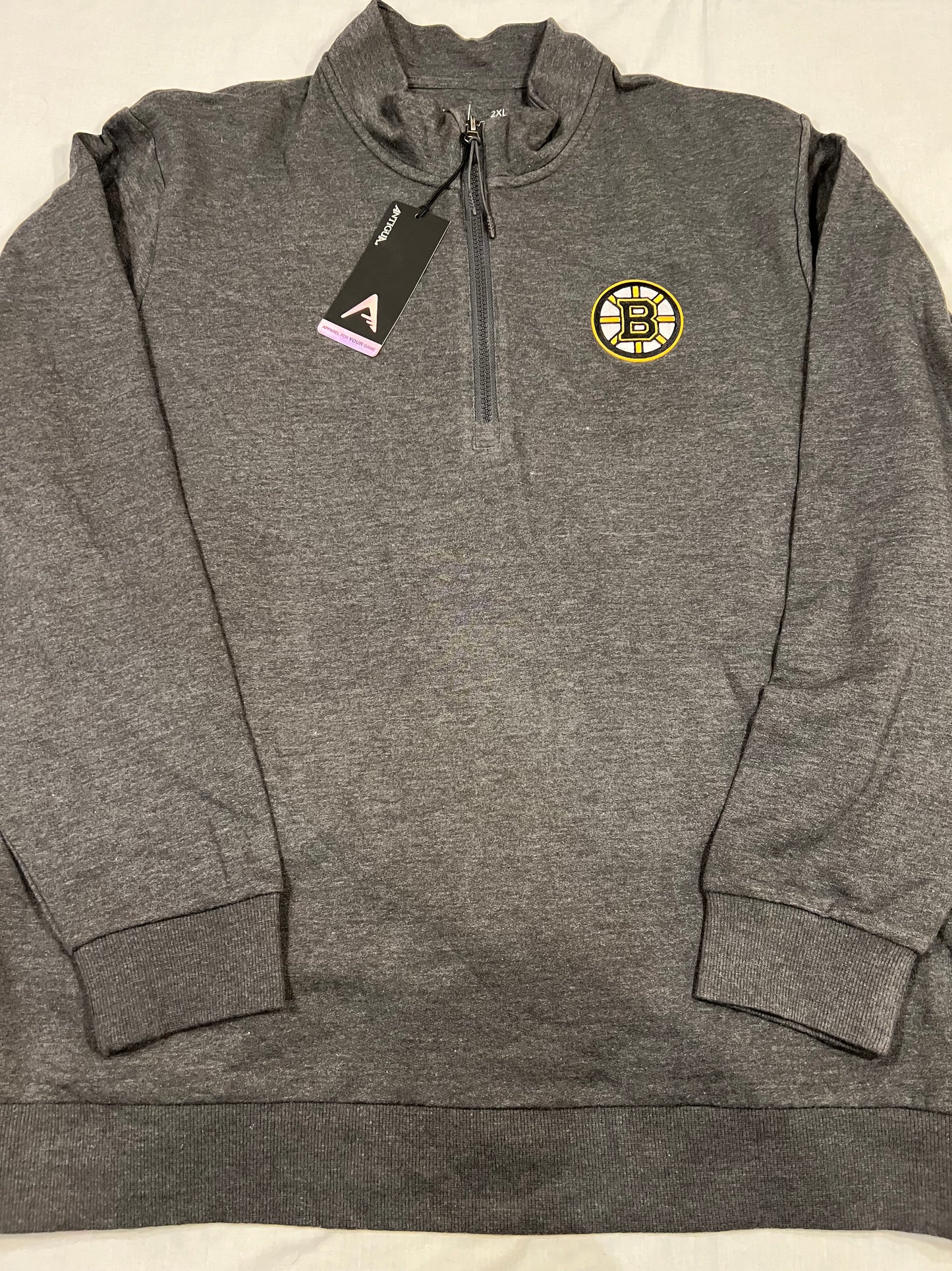 Boston Bruins Quarter Zip Mens XXL Sweatshirt