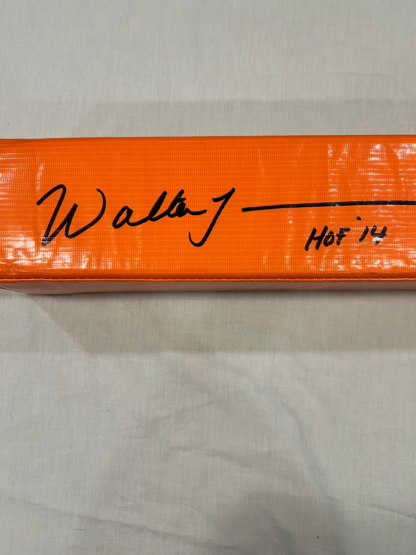 Walter Jones "'HOF 14" Signed Pylon