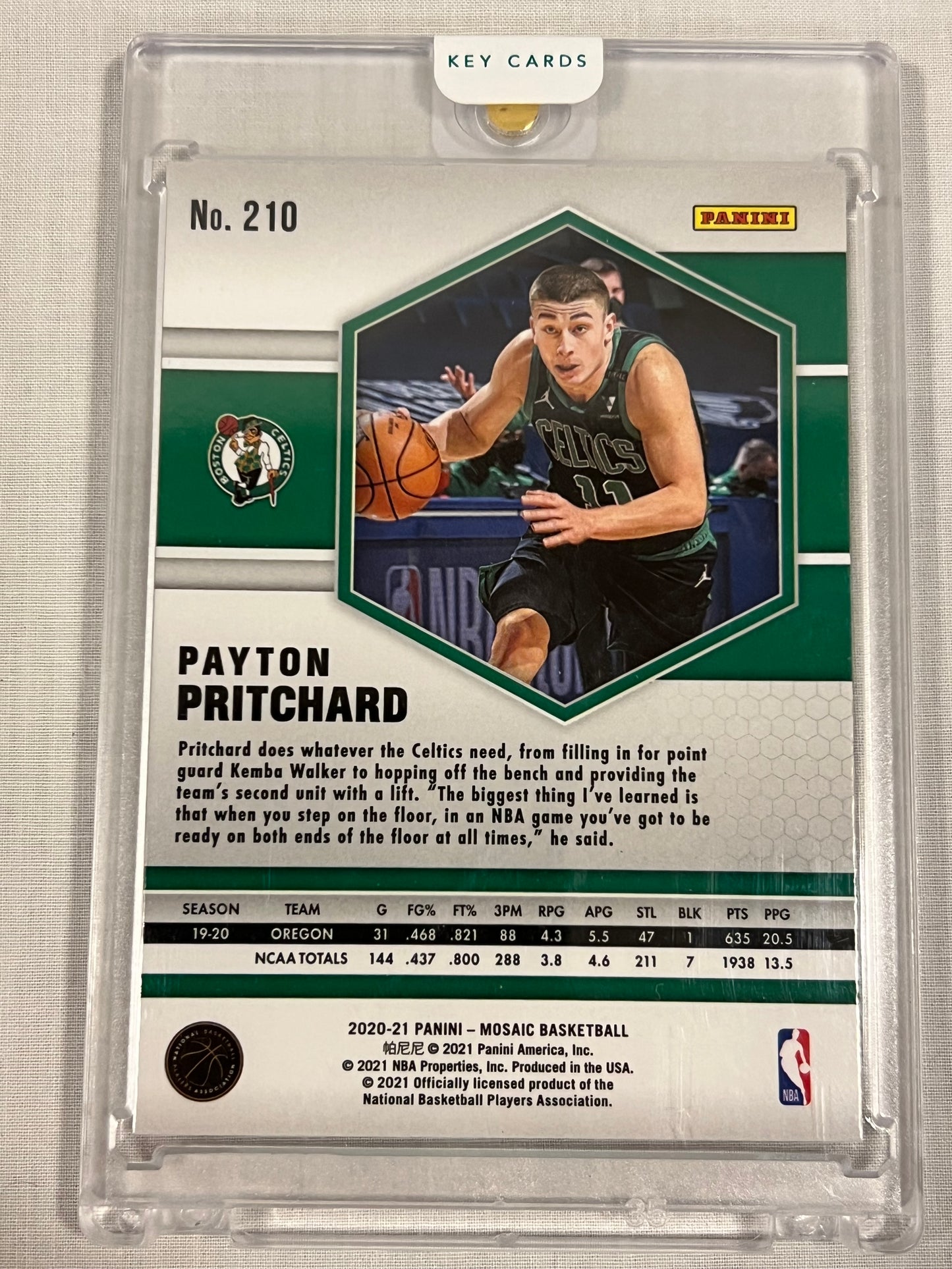 Payton Pritchard Silver Mosaic Rookie