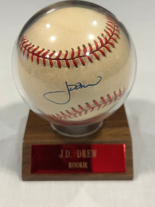 JD Drew Signed Rookie Baseball