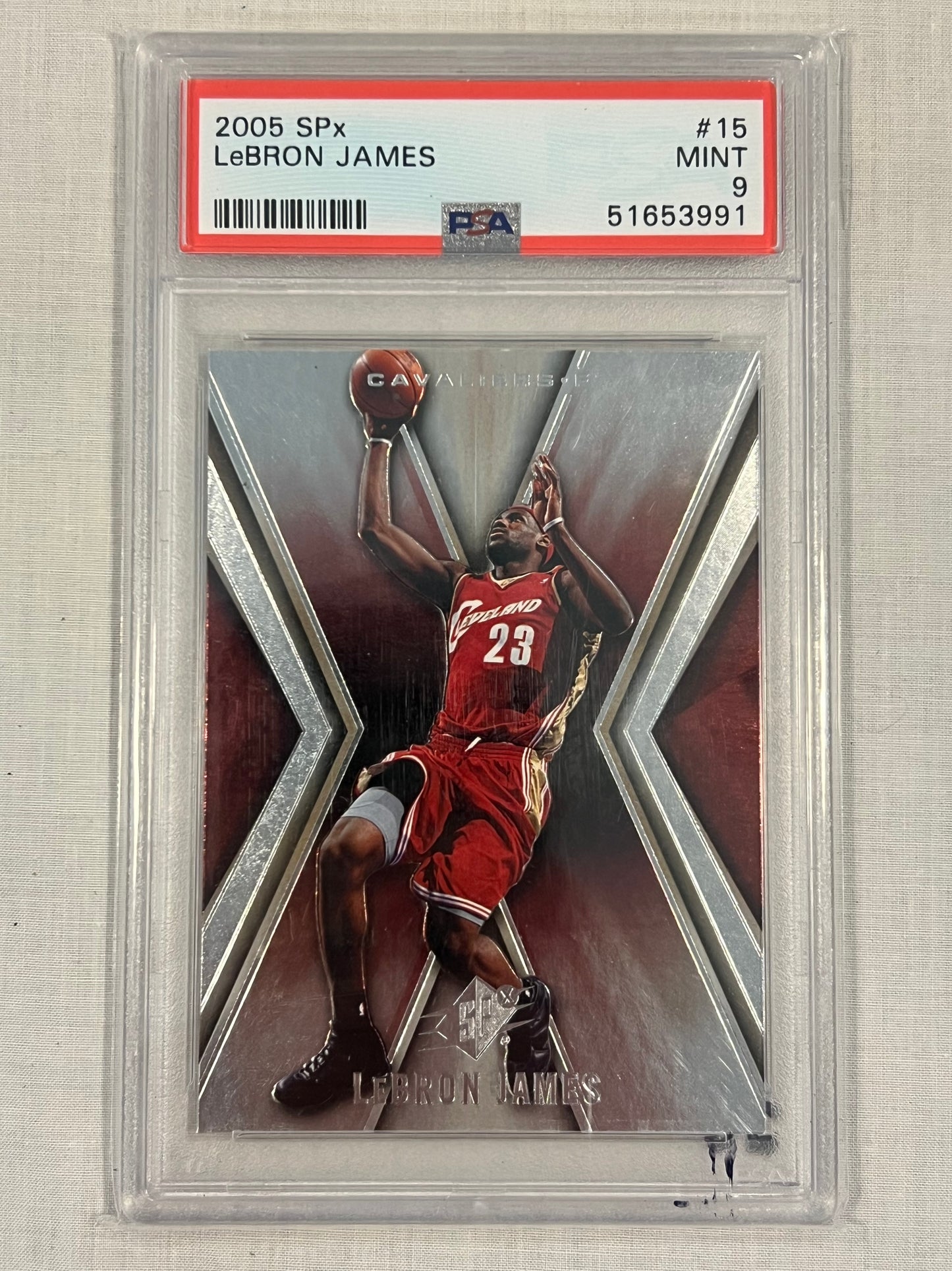 Lebron James PSA 9 SPx 2005