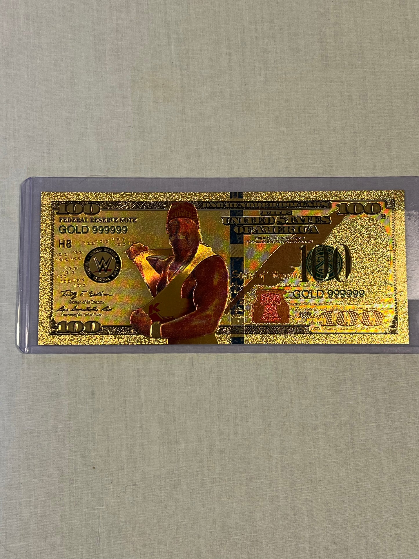 Hulk Hogan Gold $100 Novelty Bill