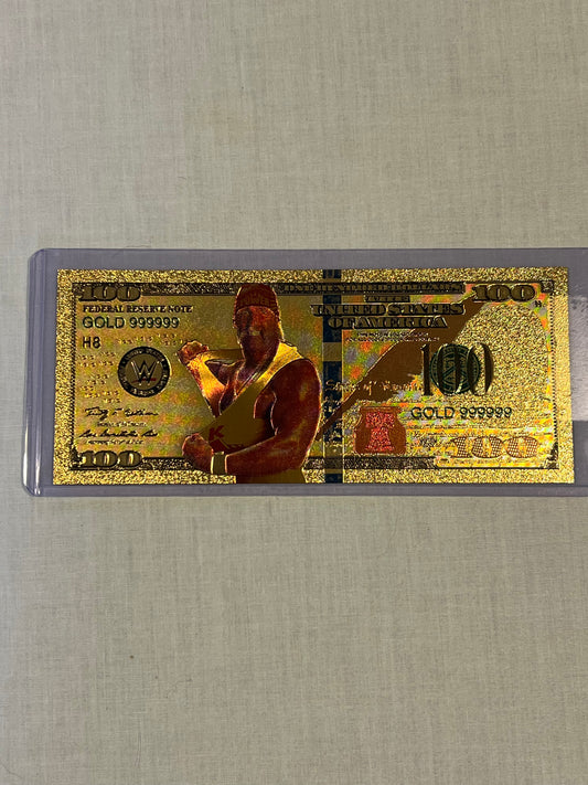 Hulk Hogan Gold $100 Novelty Bill