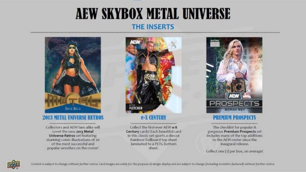 2025 Upper Deck AEW Skybox Metal Universe Wrestling 30ct.