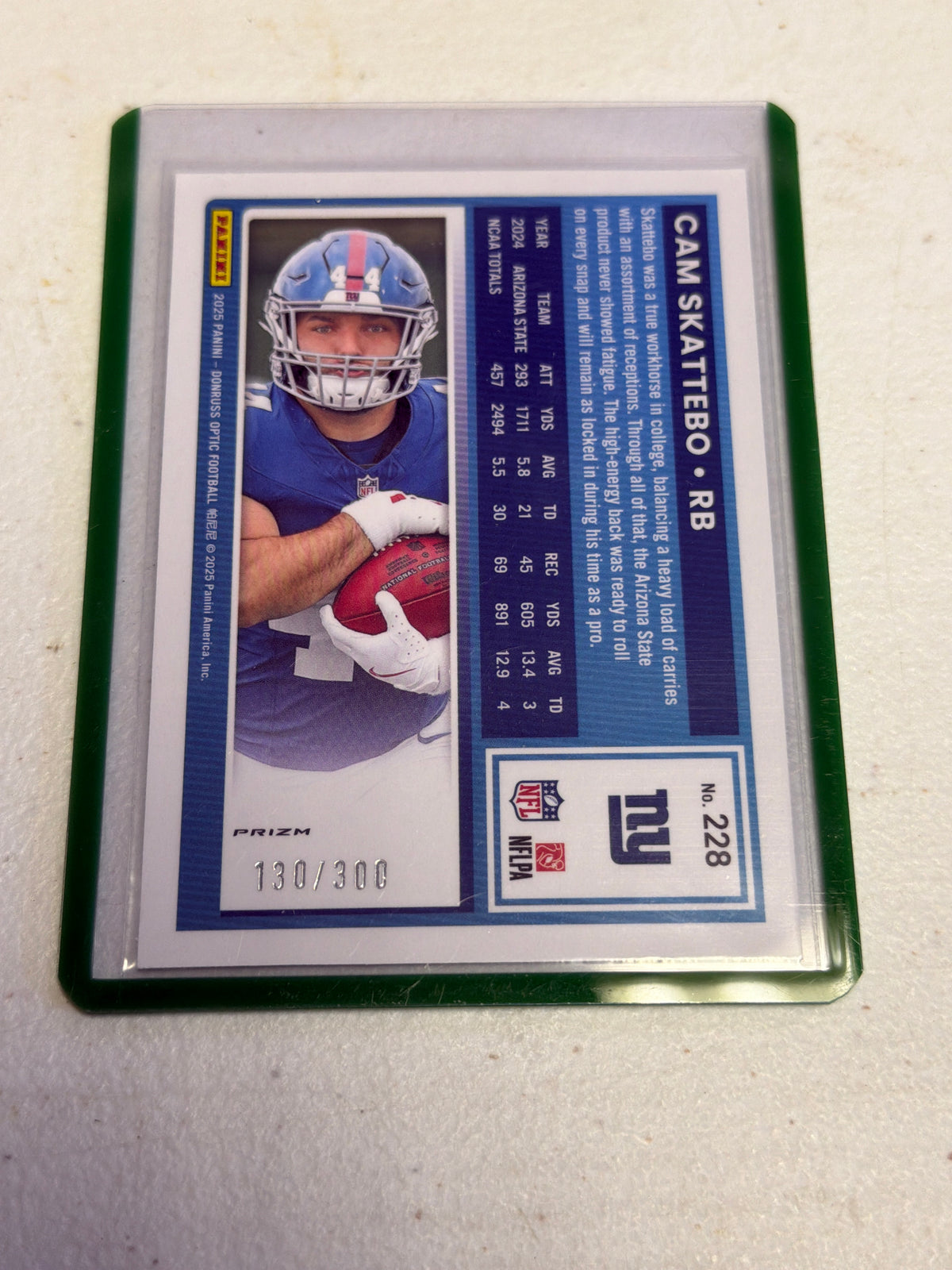 Cam Skattebo /300 Silver Rated Rookie